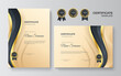 Premium professional black gold certificate design template
