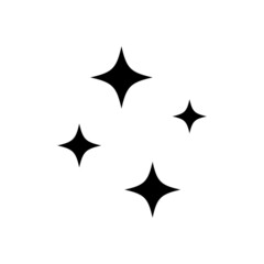 clean star shine line icon, cleaning symbol