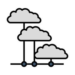 Sticker - Cloud Network Icon