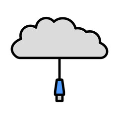 Wall Mural - Network Cloud Icon