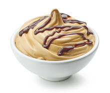 Bowl Of Whipped Caramel Coffee Cream