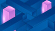 © Salman - Elegant block shiny purple on blue Abstract Design Background