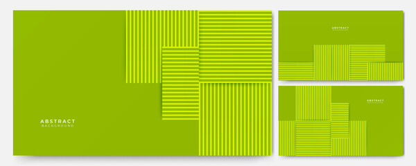 Wall Mural - Memphis Geometric gradient green Abstract Design Background
