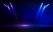 © photoraidz - Magenta blue lights on the stage light floodlights vector design.