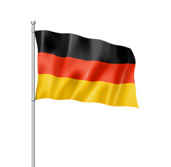 Wall Mural - German flag isolated on white