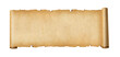 © daboost - Old paper horizontal banner. Parchment scroll isolated on white