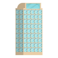 Multistory people icon cartoon vector. Building apartment. Small block