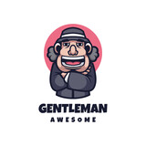 Fototapeta Młodzieżowe - Illustration vector graphic of Gentleman, good for logo design