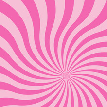 Love Heart Over Pink Backgroun.Wavy Rays With  Heart.Abstract Heart On Sunburst Background.Love Concept.Cute Happy Wallpaper.Good Idea For Your Wedding.Vector Illustration