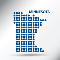 Wall Mural - Minnesota State Abstract Dotted Map