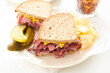 From Above: Smoked Meat - Pastrami, Corned Beef - Sandwich