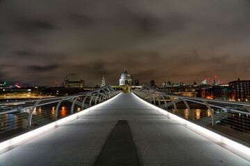 Sticker - Millennium bridge and dome of St. Paul's Cathedral in London