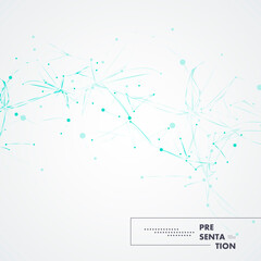 Aufkleber - Line art illustration on white backdrop. Vector illustration design. Graphic modern pattern. Modern vector design element. Business technology