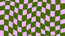 Cute Wavy Checkerboard Background Vector Aesthetic Abstract Pattern
