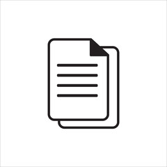 Wall Mural - document icon in simple black design isolated on white background