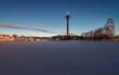 Näsinneula tower and frozen lagoon
