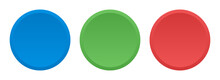 Empty Circle Button Vector Illustration.