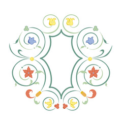 Decorative element, Byzantine ornament. Vector.