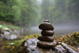 Fototapeta Desenie - zen stones in water