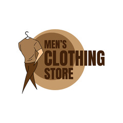 men's fashion store logo design template.vector illustration