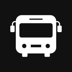 Canvas Print - Bus icon on grey background