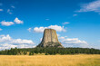 Devils Tower National Monumenton sunny day ,wyoming,usa.