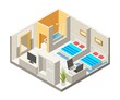 © hasan - Hotel room with workplace