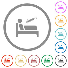 Poster - Vaccination ward flat icons with outlines