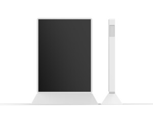 Wall Mural - LCD Touch Screen Display Interactive Kiosk Digital Signage Hd Screen,Touch Display Kiosk Table Product. 3d render illustration.