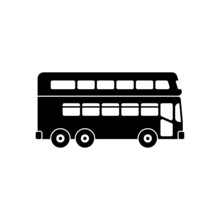 Double Decker Bus Icon Design Template Vector Isolated