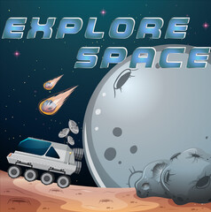 Wall Mural - Explore Space poster design