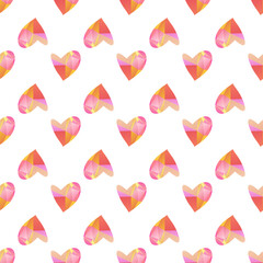 Canvas Print - hearts seamless-04