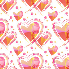 Wall Mural - hearts seamless-03