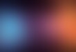 Blue and red diffused lights on black background. Fantastic colorful contrast blur gradient illustration.