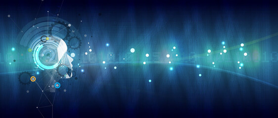 Conceptual technology illustration of artificial intelligence