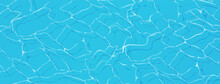 Water Pool Texture. Blue Water Surface Background With Sun Reflection Top View. Blue Ripples. Turquoise Water In Swimming Pool With Sun Glare. Marine Surface Water Background . Vector Illustration.