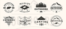 Set Of Vector Adventure Mountain Outdoor Vintage Logo Symbol Illustration Design,  Bundle Collection Of Various  Wildlife Icon