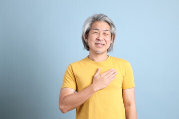 Canvas Print - Asian Man with Yellow Tshirt