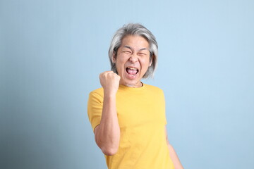 Poster - Asian Man with Yellow Tshirt