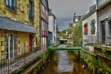 Quimper, France - may 16 2021 : picturesque city centre