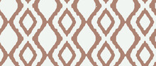 Ethnic Motif Handdrawn Print. Paint Brush Strokes Geometric Seamless Pattern. Freehand Indigenous Style Background. Folk, Tribal Ornament. Artistic Hand Drawn Geo Diamond Design. Abstract Vector Wallp