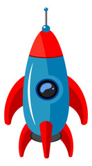 Poster - Colorful rocket. Space game transport. Fantastic spacecraft