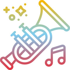 Poster - trumpet gradient icon