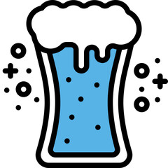 Poster - beer one color icon