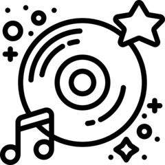 Wall Mural - music line icon