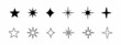 © PicMag - Stars collection. Vector icons isolated on white background.