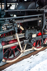 Wall Mural - Old steam engine on a railway locomotive