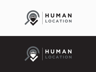 Template Logo People abstract position gps technology