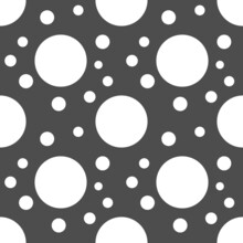 White Circle Seamless Pattern On Grey Background For Graphic Design Decoration
