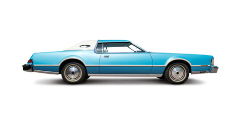 Naklejka na meble Classic Retro Car Isolated on White. All Logos Removed.